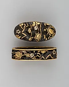 Sword-Hilt Collar and Pommel (Fuchigashira)