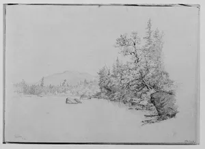 Adirondack Lake and Mountain View, 1864 (from Sketchbook)