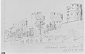 Ancient Walls, 1904 (from Sketchbook) by Mary Newbold Sargent