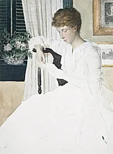 Anna Dwight Weir Reading a Letter