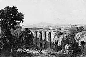 Civita Castellana and Mount Soracte, 1852 by Russell Smith