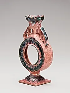 Clock case and vase by George E. Ohr|John Harry Portman