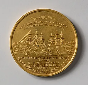 Congressional Medal to C. W. Field for the Successful Laying of the Atlantic Cable