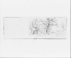 Country Road Framed by Trees (from Sketchbook VII) by William Trost Richards