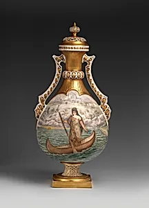 Covered vase
