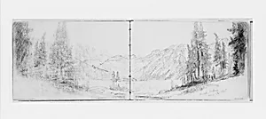 Crater Lake Aug 23, 1885 (from Sketchbook X) by William Trost Richards