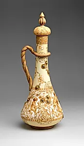 Crown Milano Covered Ewer by Mount Washington Glass Company