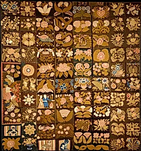 Embroidered Carpet by Zeruah H. Guernsey Caswell