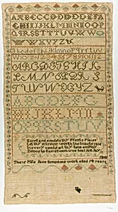 Embroidered sampler