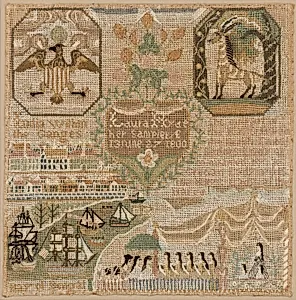 Embroidered Sampler by Laura Hyde