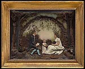 Father, Mother, and Child in a Park