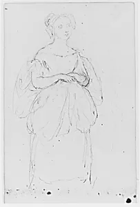 Female Figure (from Sketchbook) by Asher Brown Durand
