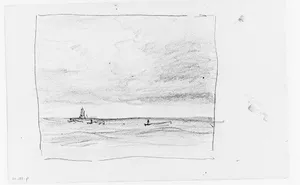 Four Boats on Water (Long Island Sound?) (from Sketchbook)