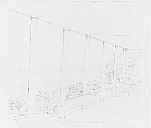 From Piazza. Catskill Mountain House (from Sketchbook) by John William Casilear