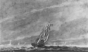 Full Sail off Sandy Hook—Entrance to New York Harbor