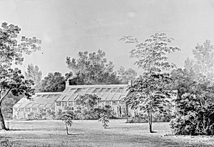 Greenhouse, David Hosack Estate, Hyde Park, New York (from Hoasack Album) by Thomas Kelah Wharton