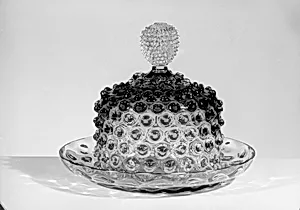 Hobnail Cheese Dish by Hobbs, Brockunier and Company