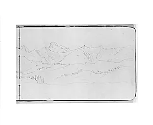 Landscape with Mountains and Hills (from Sketchbook) by Albert Bierstadt