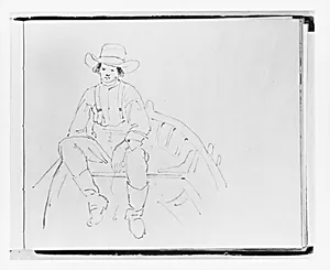 Man Seated in a Rowboat (from Sketchbook)