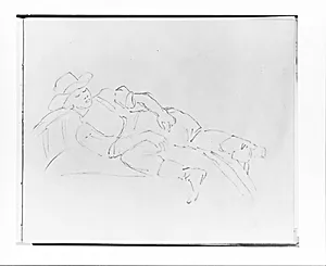 Man Sleeping in a Rowboat (from Sketchbook)