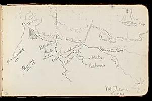 Map of Region Northwest of Mount Tacoma (from Sketchbook) by Albert Bierstadt