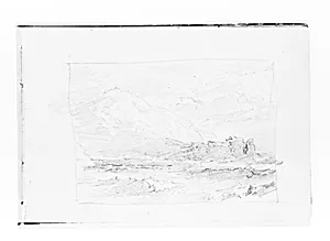 Mountains, Sea, and Sky (from Sketchbook VII) by William Trost Richards