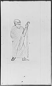 Old Man with Staff (from Sketchbook)