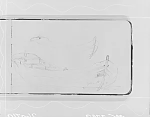 Outline Sketches of Two Rowboats (from Sketchbook)