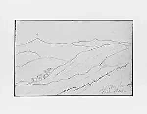 Panorama Landscape of Nebi Samouel (from Sketchbook) by Mary Newbold Sargent
