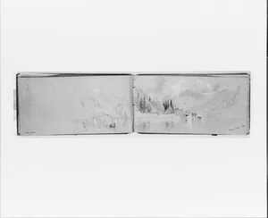 Panorama of Roman Campagna, Nov. 12, 1868 (recto, from sketchbook)