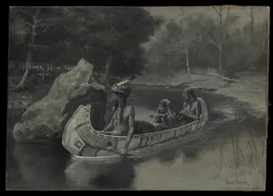 Pitched It Sheer into the River . . . Where It Still Is Seen in the Summer