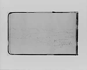 River and Terrain covered with Autumn Frost (from Sketchbook) by Albert Bierstadt