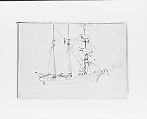Ship Study (from Sketchbook X) by William Trost Richards