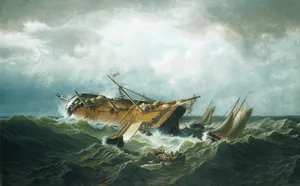 Shipwreck off Nantucket (Wreck off Nantucket after a Storm)