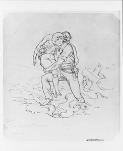 Sketch for a Life Saving Medal (from McGuire Scrapbook)