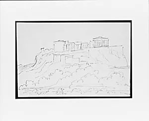 Sketch of Ancient Ruins on Hilltop (from Sketchbook) by Mary Newbold Sargent