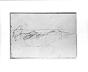 Sketch of Breaking Waves (from Sketchbook VII)