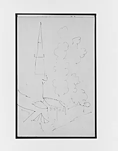 Sketch of Steeple and Trees (from Sketchbook)