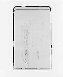 Sketches of a Canoe and Sailboats (from Sketchbook) by Albert Bierstadt