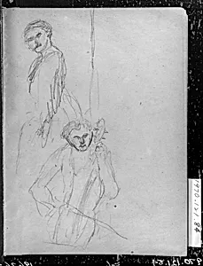 Standing Figure and Seated Figure Playing Cello (from Whistler Album)