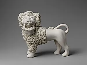 Standing poodle by United States Pottery Company