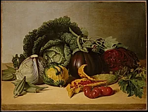 Still Life: Balsam Apple and Vegetables