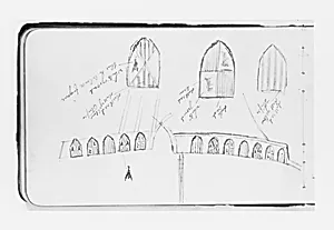 Studies of Coats of Arms for the Landing of Columbus (from Sketchbook) by Albert Bierstadt