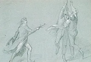Study for "The Surrender of the Dutch Admiral De Winter to Admiral Duncan, October 11, 1797": Admiral De Winter Raising the Colors by John Singleton Copley