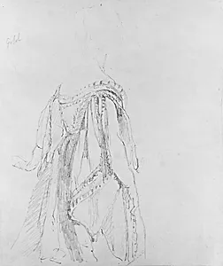 Study of the Queen's Robes (Study for Portrait of Queen Victoria) by Thomas Sully
