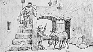 The Fable of the Miller, His Son and the Donkey No. 1 by Elihu Vedder