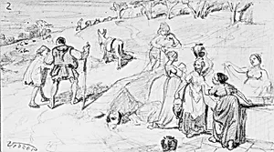 The Fable of the Miller, His Son and the Donkey No. 2 by Elihu Vedder