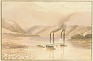 The Ohio River near Wheeling, West Virginia by Lefevre James Cranstone