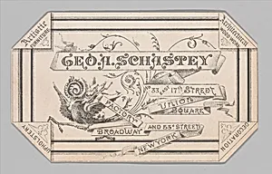 Trade card for George A. Schastey