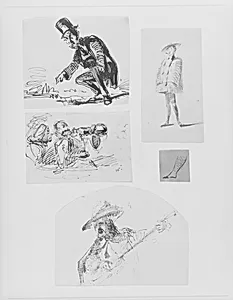 Two Men Drinking (Recto) (from Sketchbook) by James McNeill Whistler